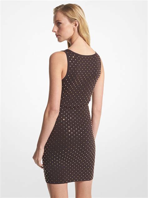 michael kors studded stretch knit dress|Michael Kors pullover dresses.